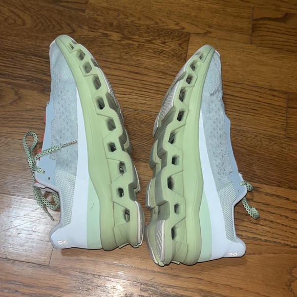 On CLOUDMONSTER Women's Running athletic Shoe Glacier Meadow US Size 9 - Picture 7 of 12